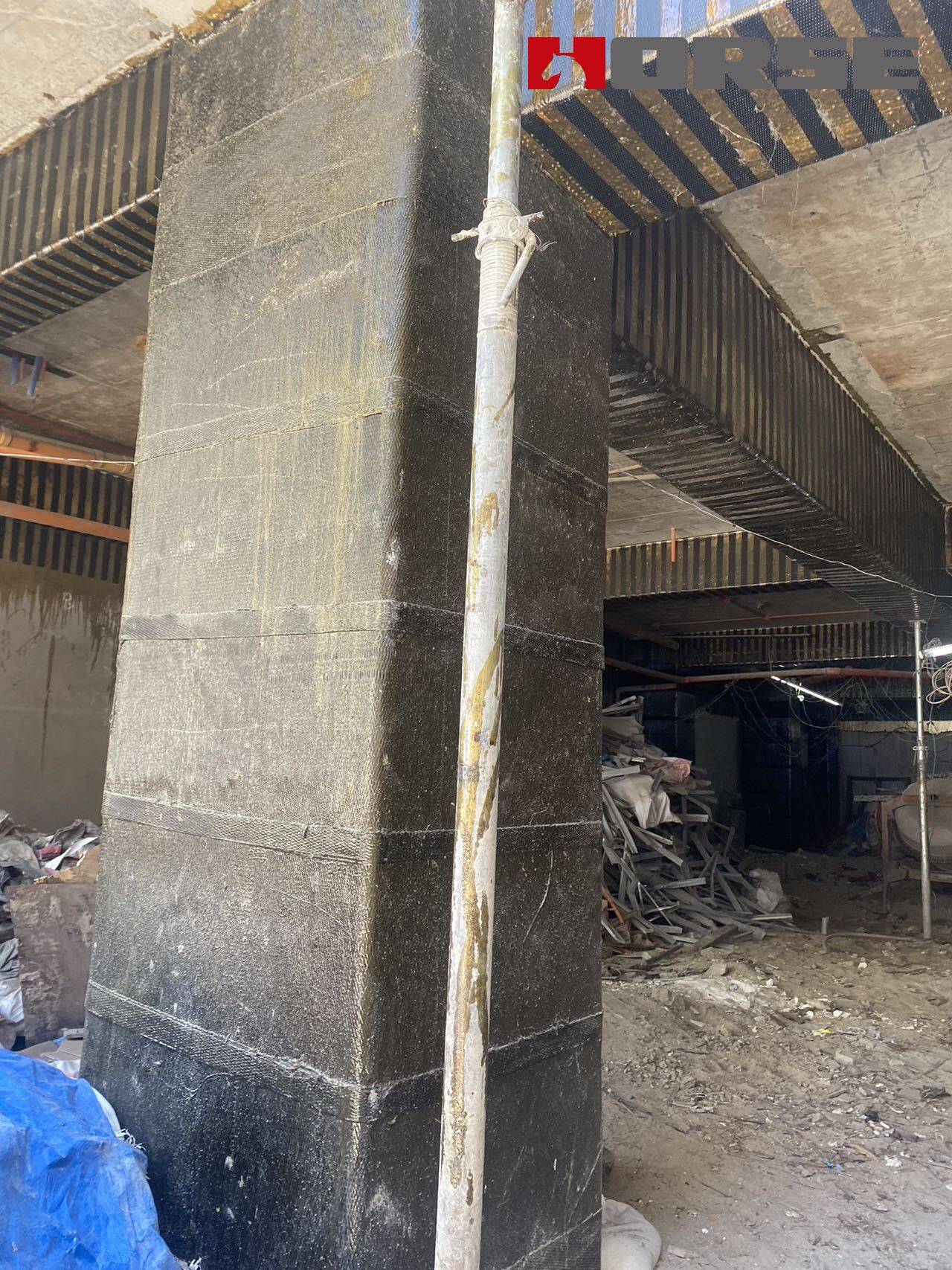 Carbon Fiber For Hotel Upgrading And Rehabilitation of Columns